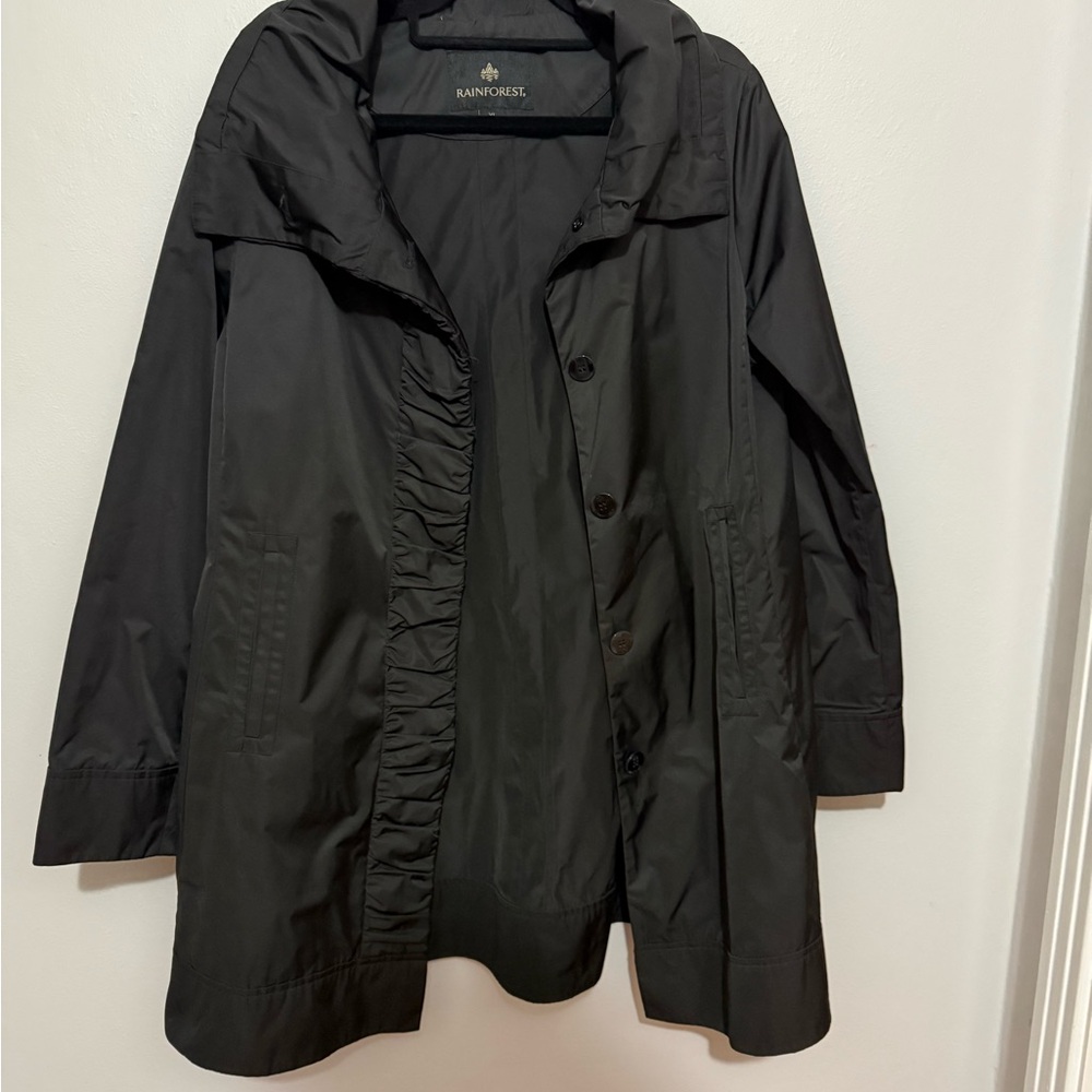 Rainforest Women's Elegant Black Trench Coat